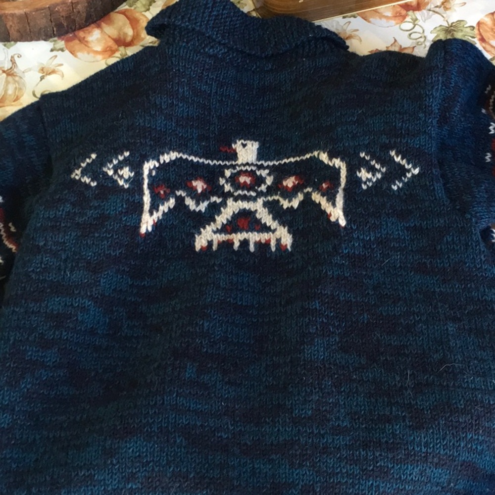 LOST HORIZONS Cowichan “Eagle” Sweater Sz S/M - Picture 3 of 14